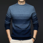 Adrian | Men's wool sweater with graduated stripes