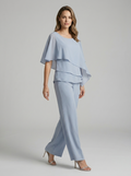 Aurielle | Elegant Buksesæt med Lagdelt Bluse
