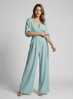 Seraphina | Elegant Jumpsuit with V-Neckline and Defined Waist