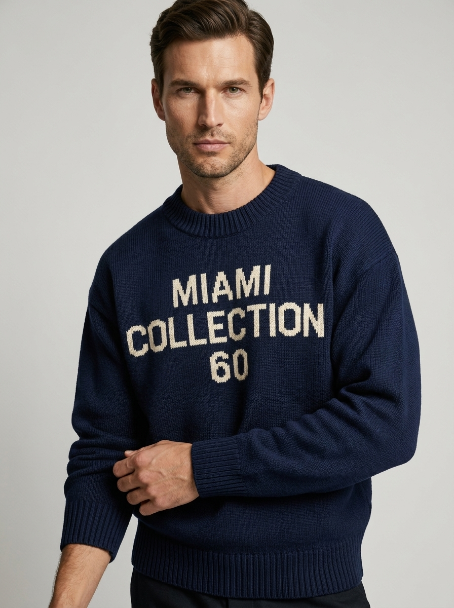 Massimo | Oversized Men's Sweater with American Print
