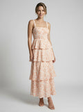 Rosalie | Blomstret Lagdelt Maxi Kjole Til Dame