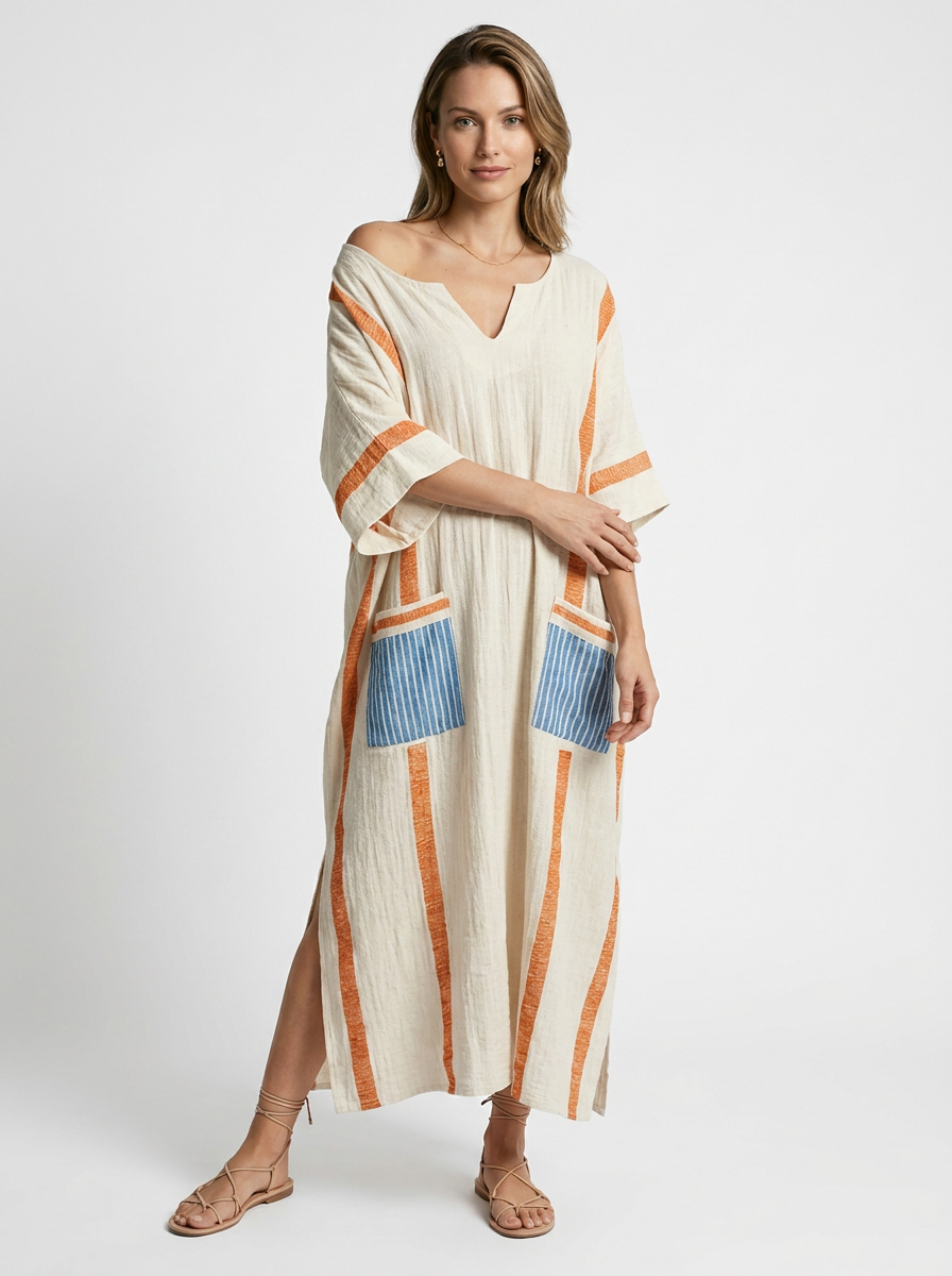 Lunara | Boheme Maxi Dress with V-Neck