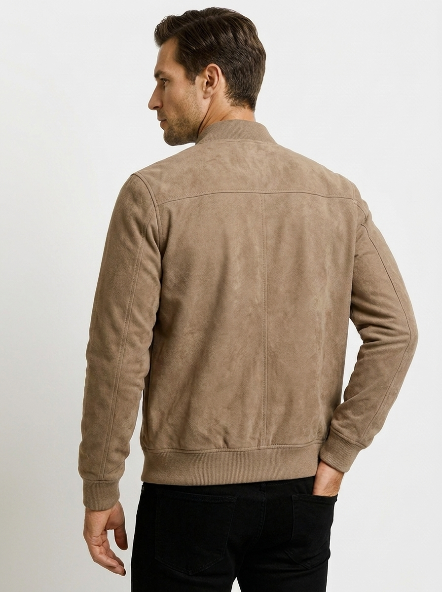 Lorenzo | Faux Suede Bomber Jacket for Men