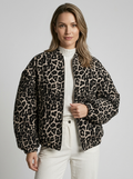 Savina | Bomberjakke med Leopardprint og Oversized Pasform