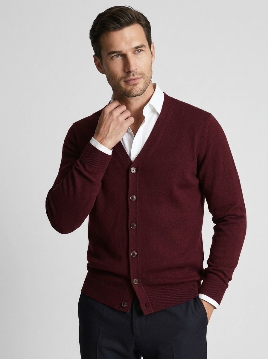 Lucien | Cardigan Til Herre Med V-Hals