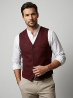 Matteo | Elegant Herre Gilet Med Knaplukning