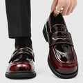 Adrian | Herre loafers i kunstlæder med blank finish
