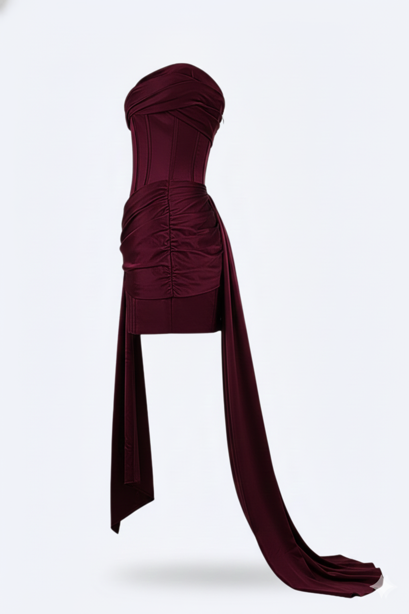 Elodie | Women's strapless party dress with corset look