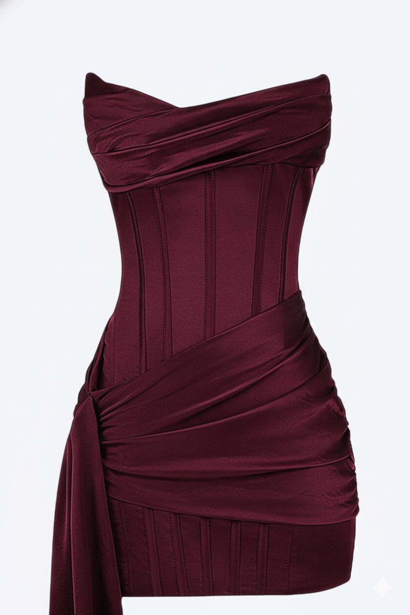 Elodie | Women's strapless party dress with corset look
