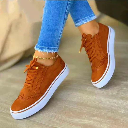 Sorella | Dame Lave Sneakers Ruskindslook