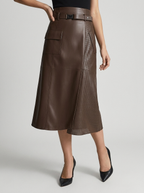 Vella | Asymmetric Skirt in Sheepskin