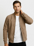 Lorenzo | Faux Suede Bomber Jacket for Men