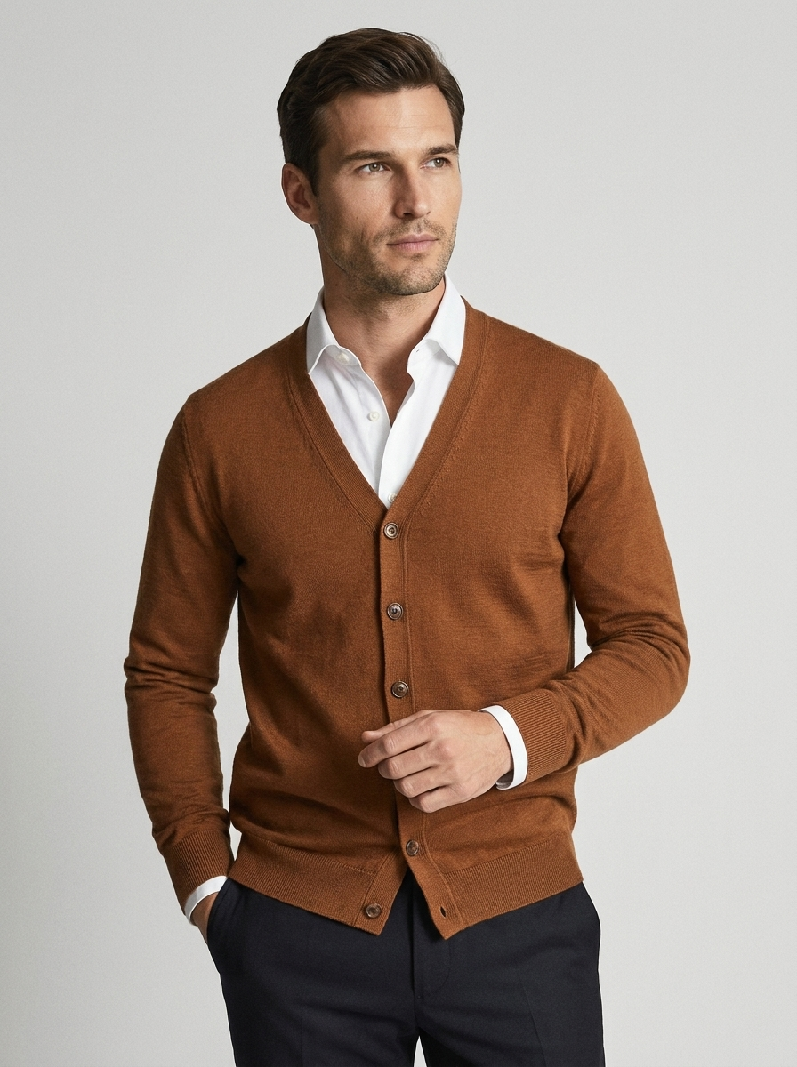 Lucien | Cardigan Til Herre Med V-Hals