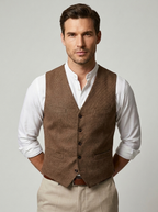 Matteo | Elegant Herre Gilet Med Knaplukning