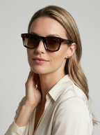 Rivo | Kvadratisk Acetat Solbrille med Gradientfarvet Stel