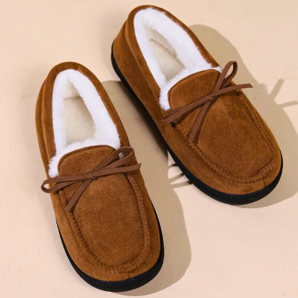 Alma | Women's moccasin slippers with faux fur lining