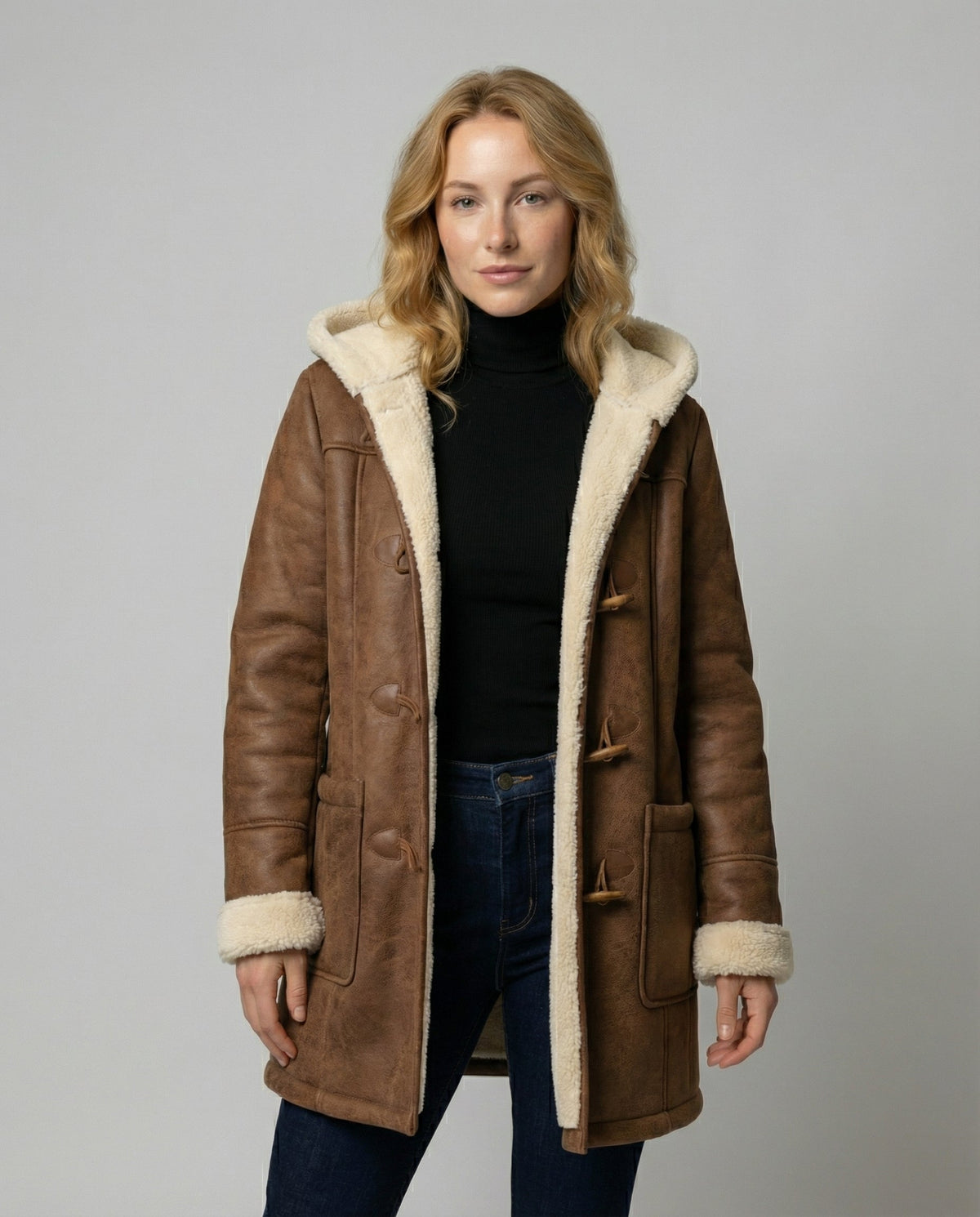 Colette | Women's winter coat with hood and teddy lining