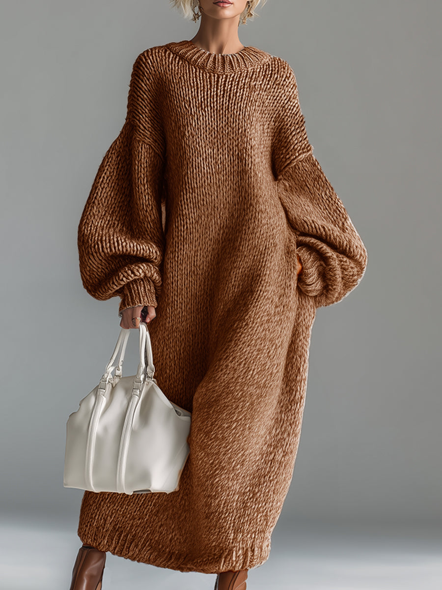 Ingrid | Dame Oversized Wool Strikkjole