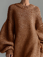 Ingrid | Dame Oversized Wool Strikkjole