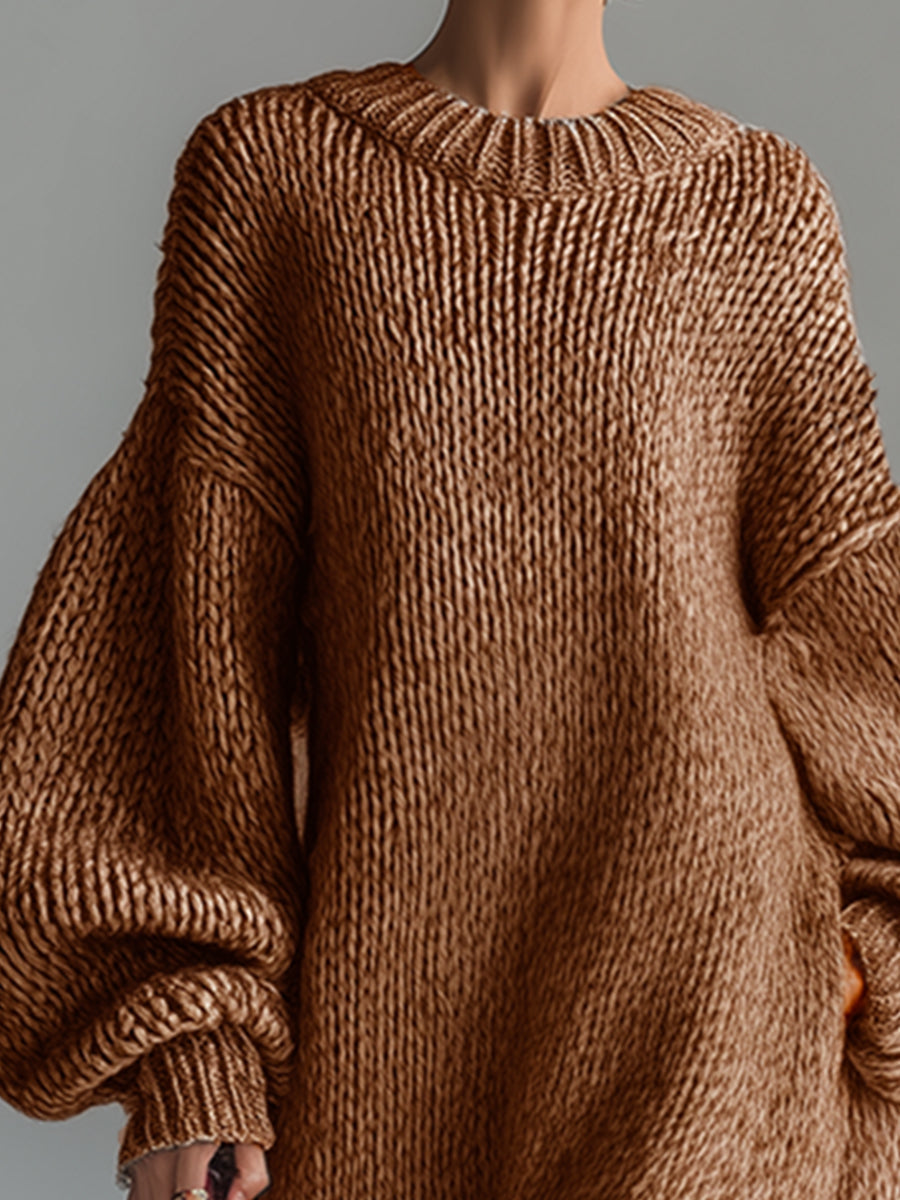 Ingrid | Dame Oversized Wool Strikkjole