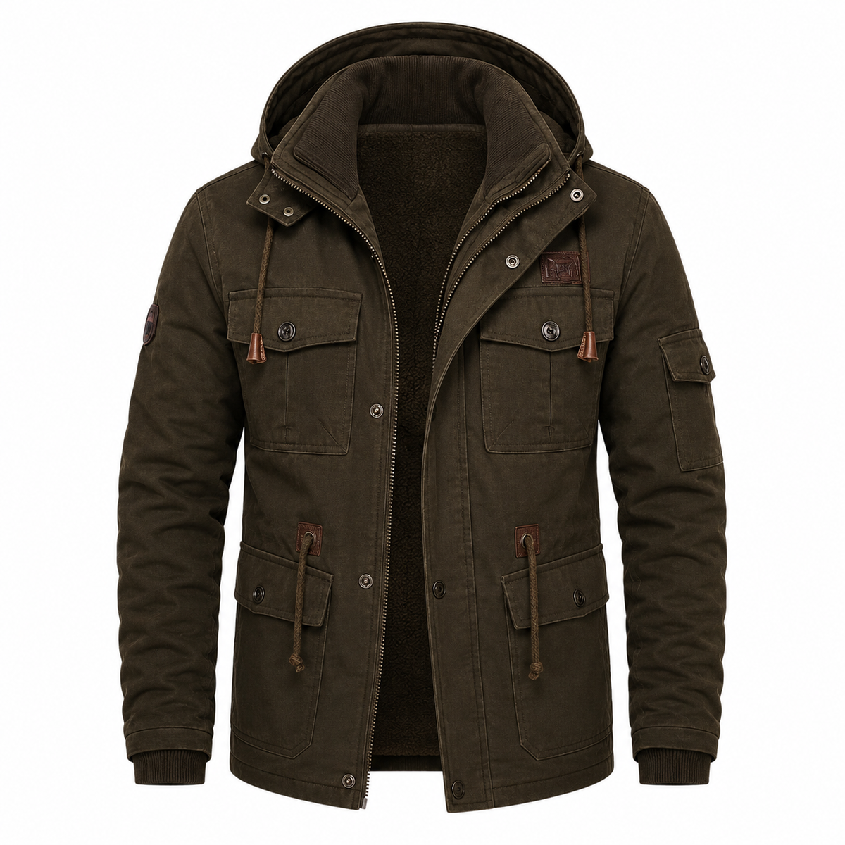 Magnus | Men's polyester winter jacket with fleece lining