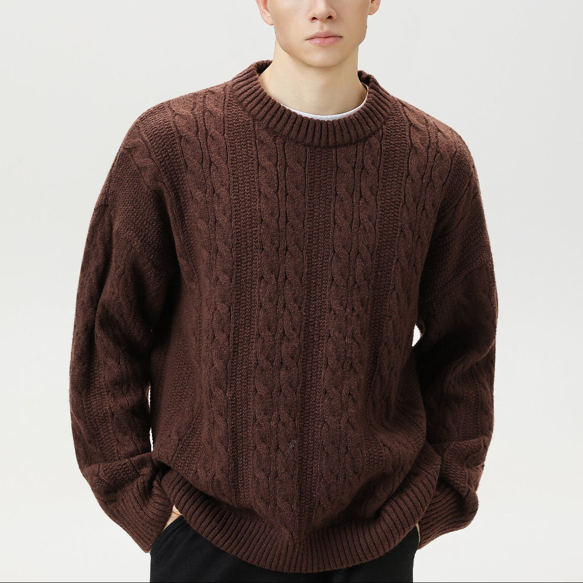 Matteo | Cable-knit men's sweater with an oversized fit