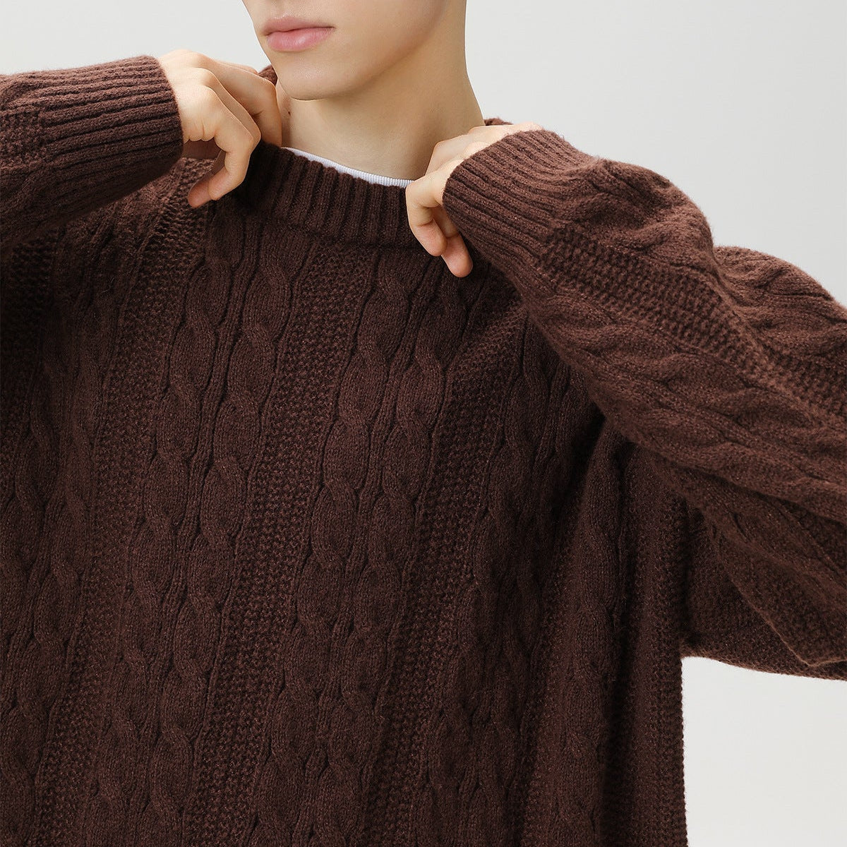 Matteo | Cable-knit men's sweater with an oversized fit