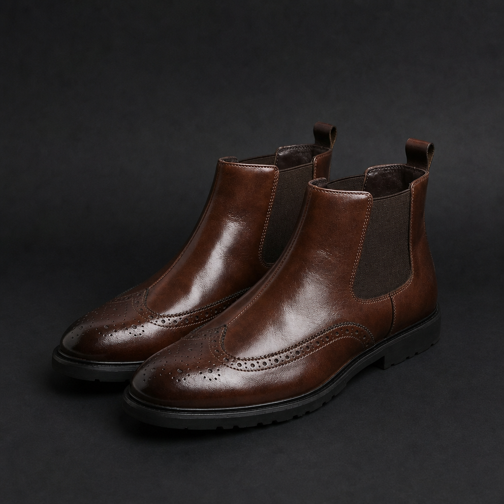 Oscar | Men's Faux Leather Chelsea Boots