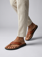 Sebastian | Læder Flip-Flops Til Mænd Med Komfortsål