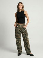 Elvani | Oversized Camouflage Cargo Bukser