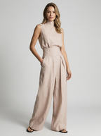 Keltie | Elegant Højtaljet Jumpsuit Med Vide Ben