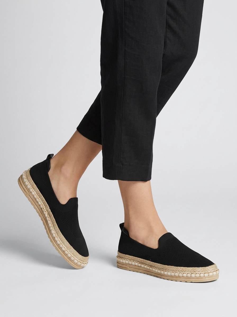 Mireille | Strikkede Espadrillos Med Komfortsål