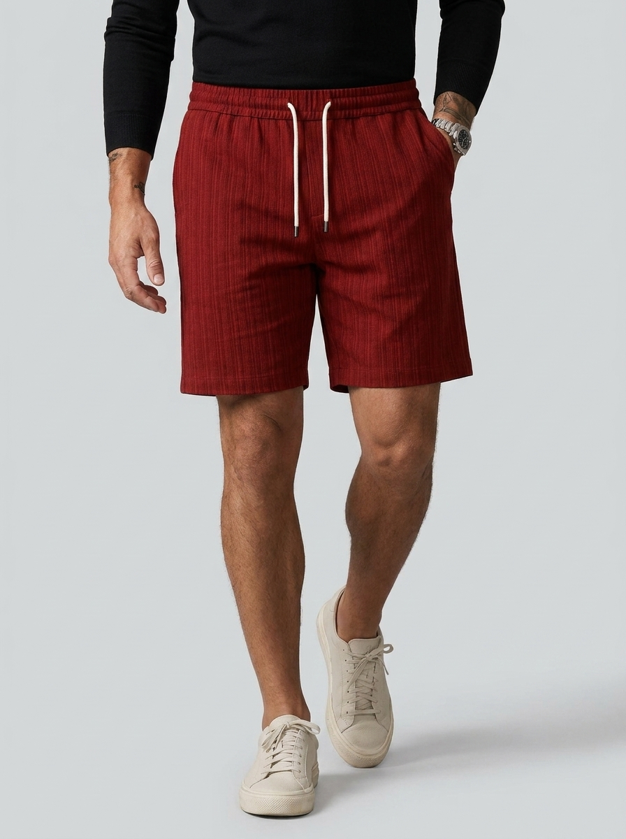 Matteo | Hørshorts Med Elastisk Talje Og Snøre
