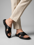 Lawrence | Herresandaler Med Krydsrem I Læderlook