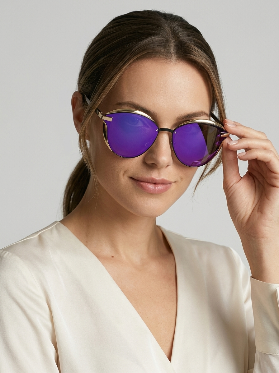 Jasmine | Cat Eye Solbriller med Spejlglas