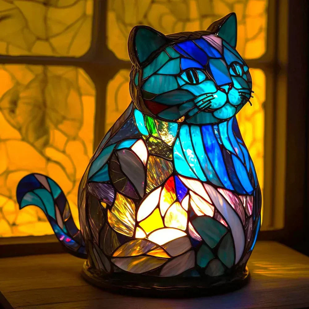 Aurora | Stained glass table lamp with animal motif