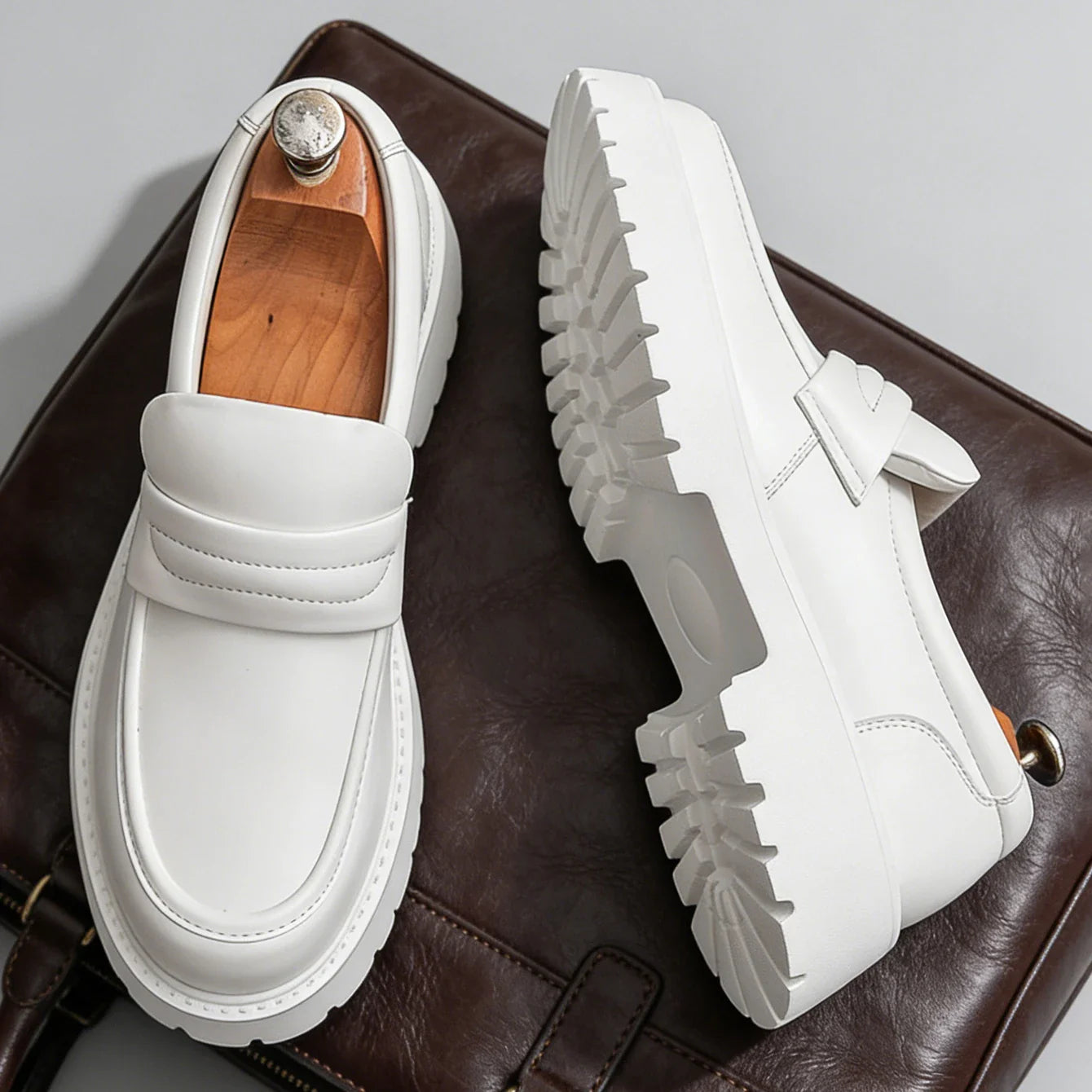 Alverio | Mocassini Moderni con Suola Spessa e Design Minimalista