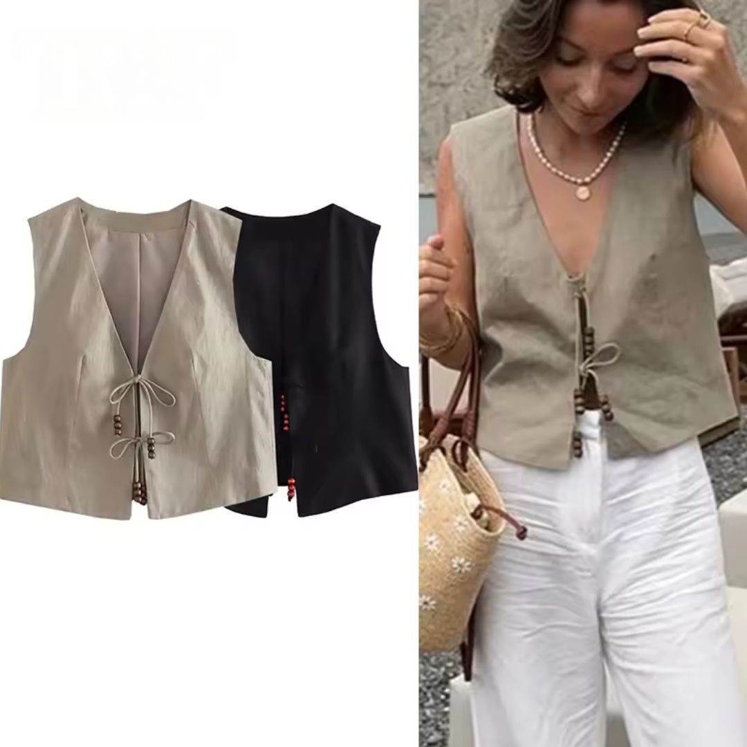 Aluna | Gilet Estivo in Lino Donna
