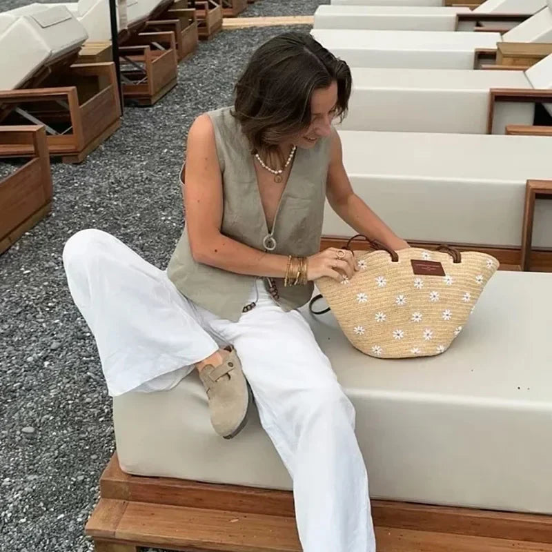 Aluna | Gilet Estivo in Lino Donna