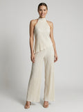 Celeste | Plisseret Halterneck Jumpsuit Til Dame