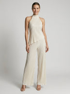 Celeste | Plisseret Halterneck Jumpsuit Til Dame