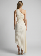 Delfina | Robe maxi plissée une épaule