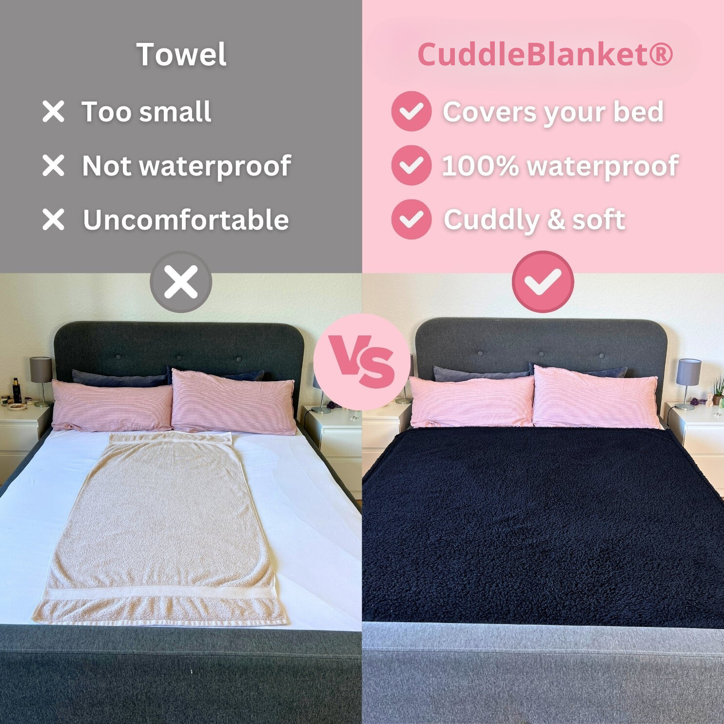 CuddleBlanket | 100% Vandtæt og Blød Plaid til Intime Øjeblikke