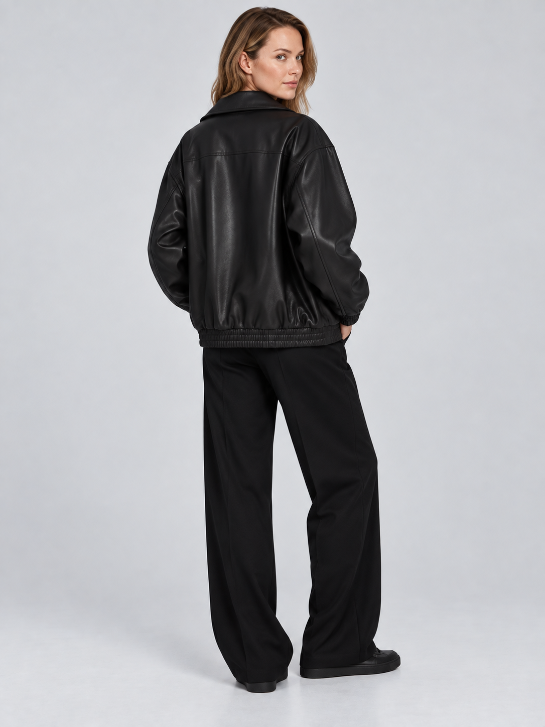 Alessia | Women's Oversized Leather Jacket