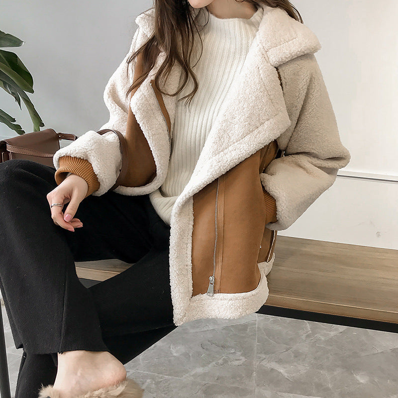 Elina | Dame Oversized Shearling Jakke
