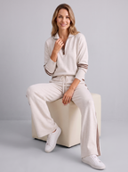 Serena | Women's Two-Piece Set with Stripe Details