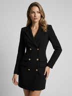 Valentina | Elegancka sukienka-żakiet z podwójnym rzędem guzików