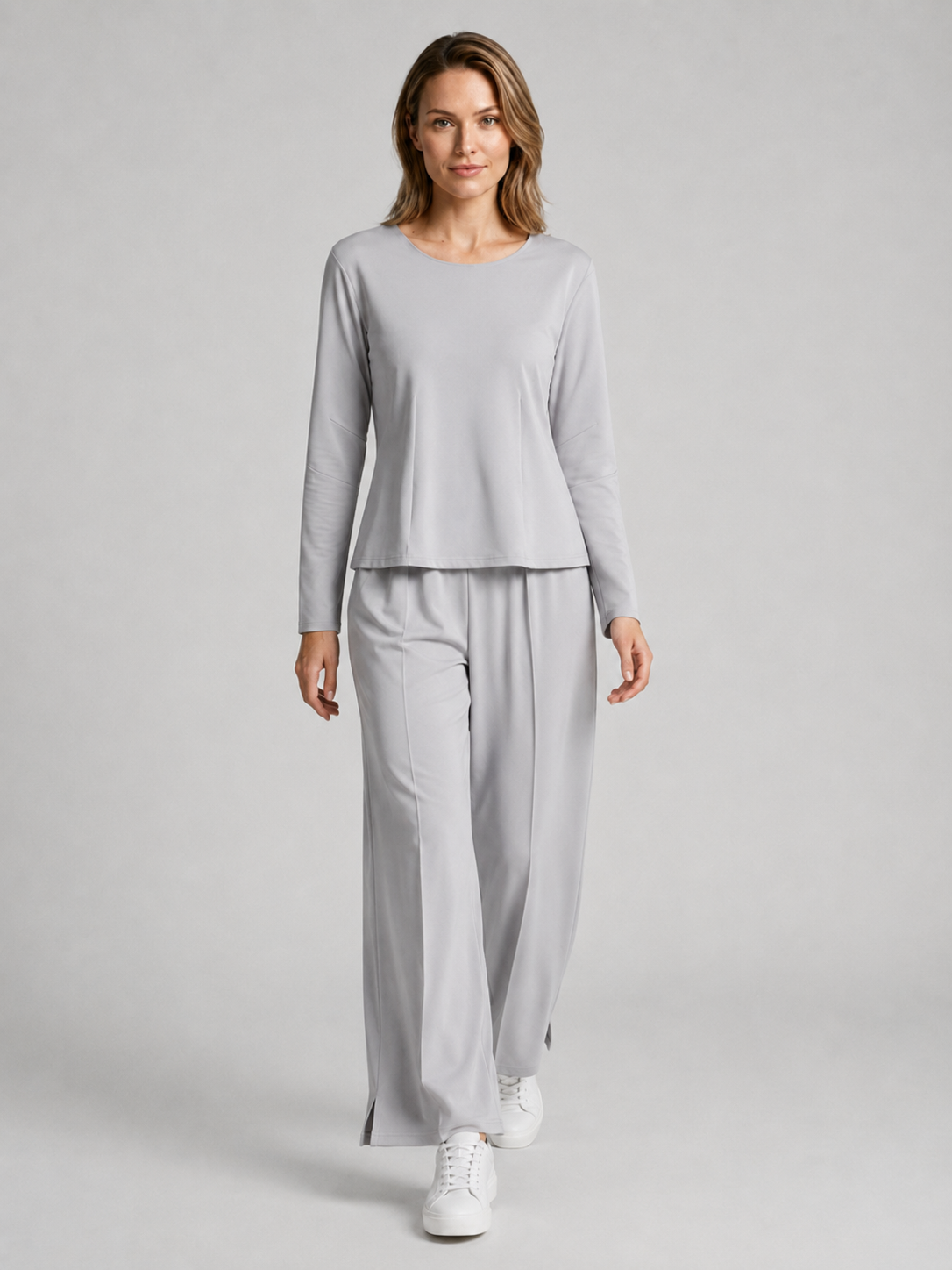 Elodie | Elegant Women's Two-Piece Set with Wide-Leg Trousers