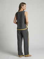 Selene | Two-Piece Set with Sleeveless Top and Wide Pants