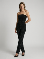 Serena | Glitrende Stropløs Jumpsuit Til Dame